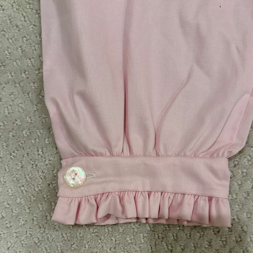Pink Ruffled Buttoned Pants - Picture 2 of 4
